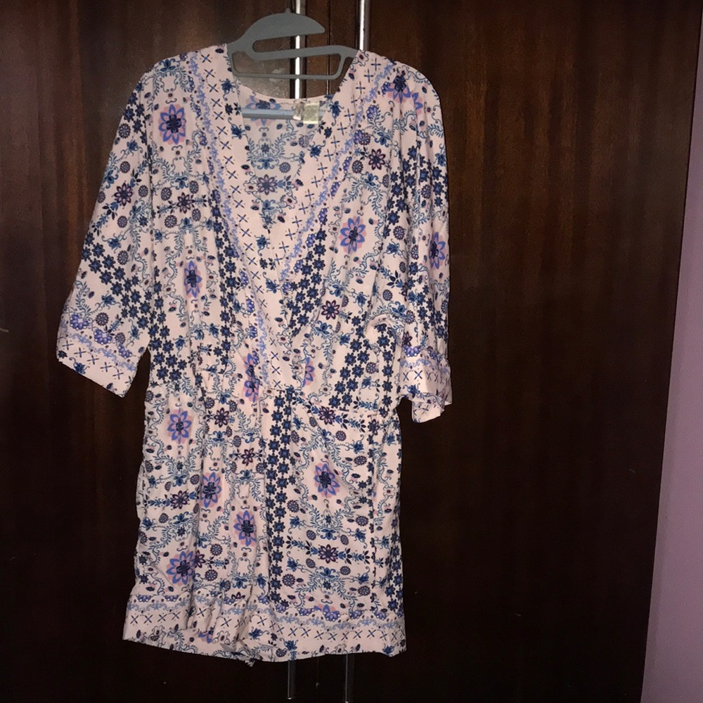 Beautiful pink flower romper